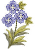 Tiny Blue Flower Embroidery Design