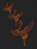 Bronze Cranes Trio Embroidery Design