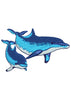 Dolphin Family Embroidery Design