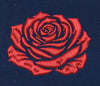 Red Rose Navy Background Embroidery Design