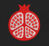 Pomegranate Peace Red Embroidery Design
