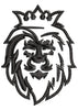 Lion Crown Embroidery Design
