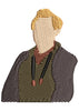 Gold Hair Man Embroidery Design