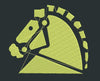 Geometric Equine Profile Embroidery Design