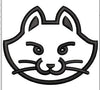 Cat Face Embroidery Design