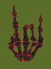 Rock on Skeleton Hand Embroidery Design