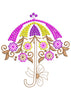 Flower Umbrella Embroidery Design