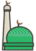 Tomb Tower Embroidery Design