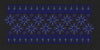 Black Royal Blue Pinwheel Floral Border in Black & Cobalt Blue Embroidery Design