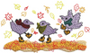 Sparrow Embroidery Design