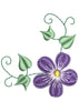 Blue Flower Embroidery Design