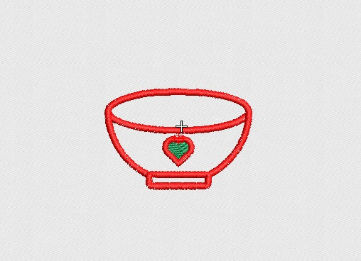 Cup Embroidery Design