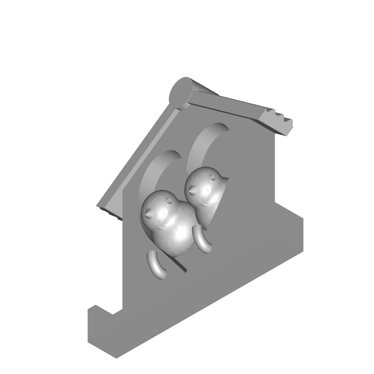 Birdhouse Wall Key Holder Print STL File