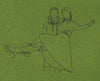 Romantic Couple Black Embroidery Design