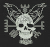 Viking Skull White Embroidery Design