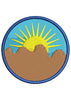 Sun Mountain Embroidery Design