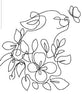 Cat With Flower Embroidery Design