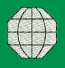 Geometric Latitude Sphere Embroidery Design