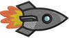Rocket Embroidery Design