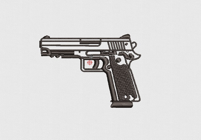 Weapon Embroidery Design