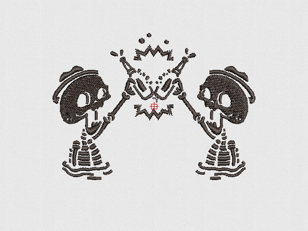 Skull Embroidery Design