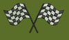 Crossed Checkered Pennants Embroidery Design