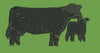 Cow and Calf Silhouette Embroidery Design