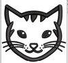 Cat Face Embroidery Design