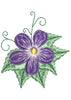Blue Flower Embroidery Design