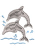 Dolphins Embroidery Design