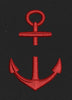 Anchor Split Red Embroidery Design