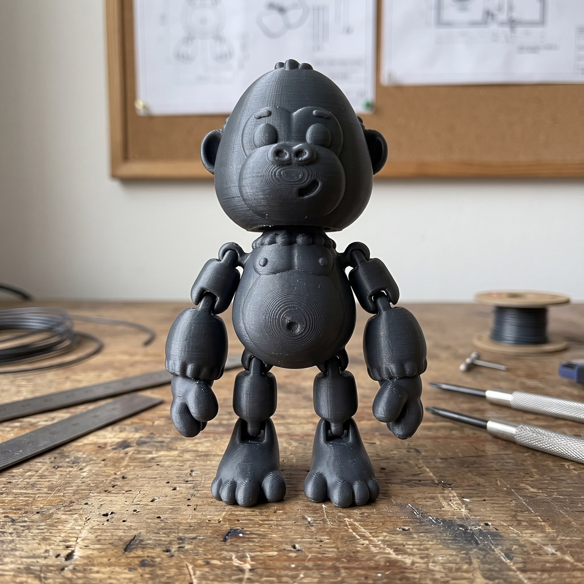 Articulated Flexi Gorilla Print STL File