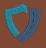 Fragmented Shield Emblem Embroidery Design