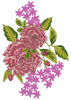 B T Flower Embroidery Design