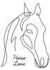 Horse Love Embroidery Design