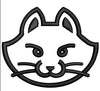 Cat Face Embroidery Design