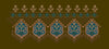 Turquoise Teardrop Arch Border Embroidery Design