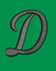 Stylized D Emblem Embroidery Design