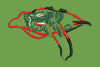 Abstract Fish Skull Embroidery Design