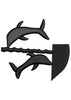 Sharks Embroidery Design