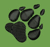Textured Wild Canine Paw Print Embroidery Design