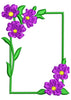 Flower Picture Frame Embroidery Design