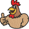 Rooster Embroidery Design