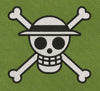 Skull Emblem White & Black Embroidery Design