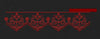 Floral Jacquard Woven Red Flower Embroidery Design
