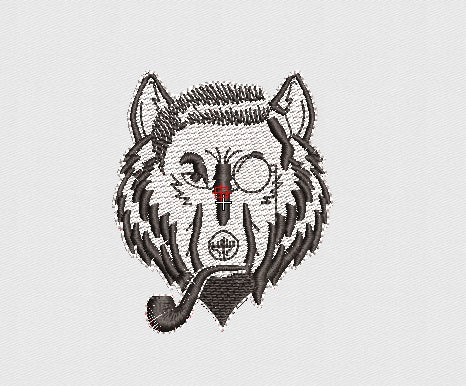 Wolf Embroidery Design