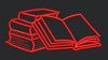 Red Books Embroidery Design