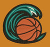 Stylized Basket Ball Embroidery Design