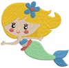 Under The Sea Mermaid Embroidery Design