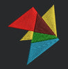 Multicolored Geometric Embroidery Design
